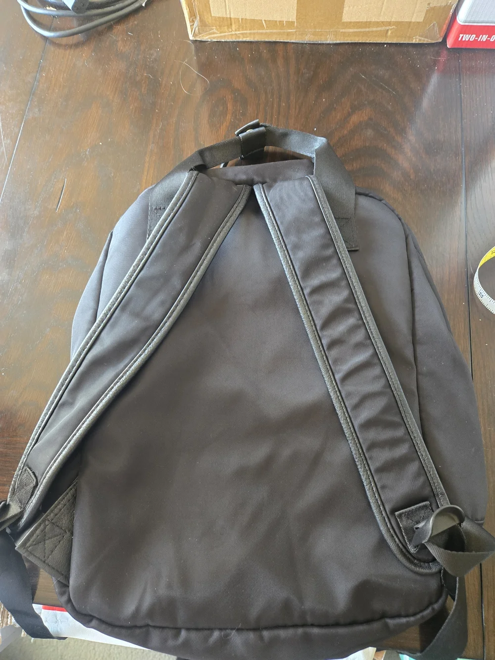 Minimalist Black Women's Backpack with Front Zip Pocket